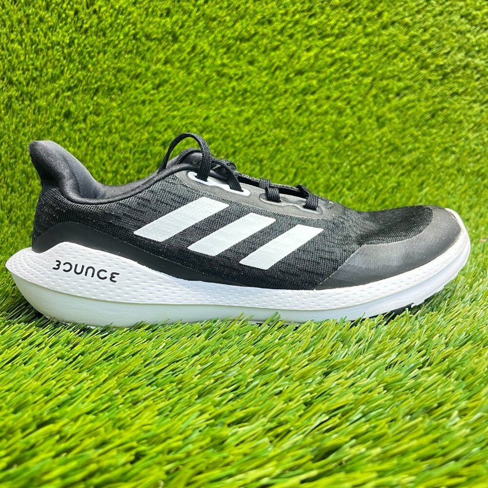 Adidas EQ21 Run Boys Size 5.5Y Black White Walking Running Shoes Sneakers